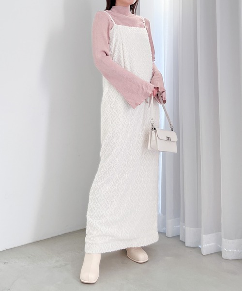 ワンピース Maaa0mmm Heather（ヘザー）の「ジャガードキャミワンピース 193454