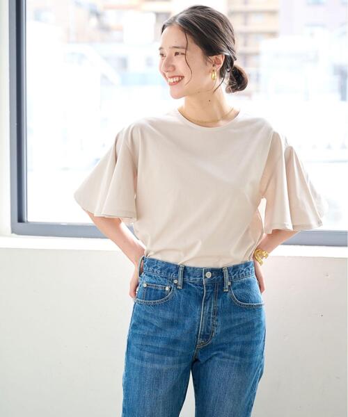 【WEB限定】フレアスリーブプルオーバーカットソー-吸水速乾・接触冷感・マシンウォッシャブル-