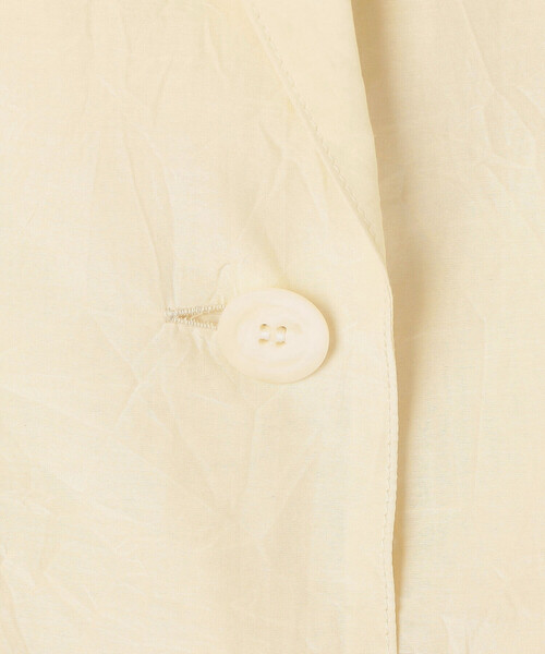 Bshop(ビショップ)の「MEYAME | 〈別注〉コットンシルク ジャケット WOMEN(テーラードジャケット・レディース・ブラック/アイボリー・F)」の12枚目の写真
