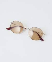 シルバーフレームサングラス/モカ