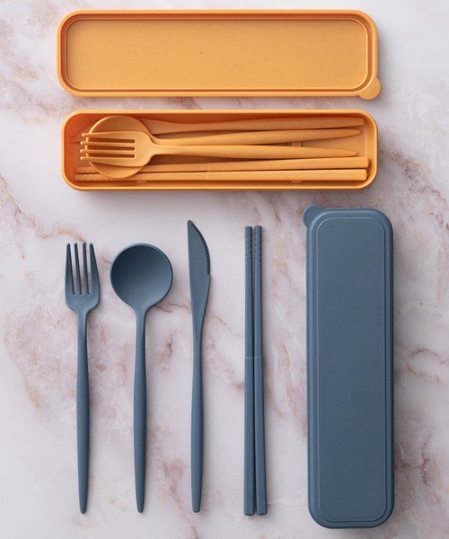 Jubilee（ジュビリー）の「麦で出来たエコカトラリー 2色セット 持ち運びケース付き（カトラリー・レディース・その他1/その他2・FREE）」の2枚目の写真