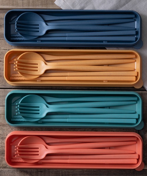 Jubilee（ジュビリー）の「麦で出来たエコカトラリー 2色セット 持ち運びケース付き（カトラリー・レディース・その他1/その他2・FREE）」の4枚目の写真