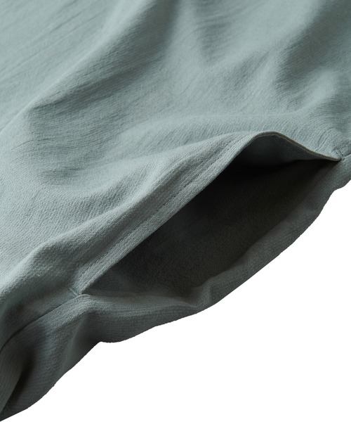 NO ID.（ノーアイディ）の「【NO ID.】Linen Touch Dolman Sleeve Big Shirt / リネン タッチ ドルマン スリーブ ビッグ シャツ（シャツ/ブラウス・メンズ・グリーン/ホワイト/ブラック/グレー/ライトパープル・ONE SIZE）」の16枚目の写真