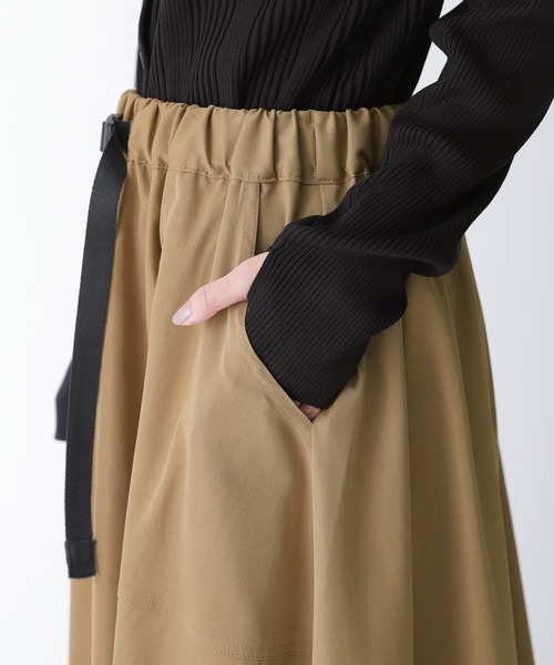osharewalker（オシャレウォーカー）の「【廃盤】『ツイルフレアスカート』（スカート・レディース・ベージュ/ダークネイビー・FREE）」の9枚目の写真