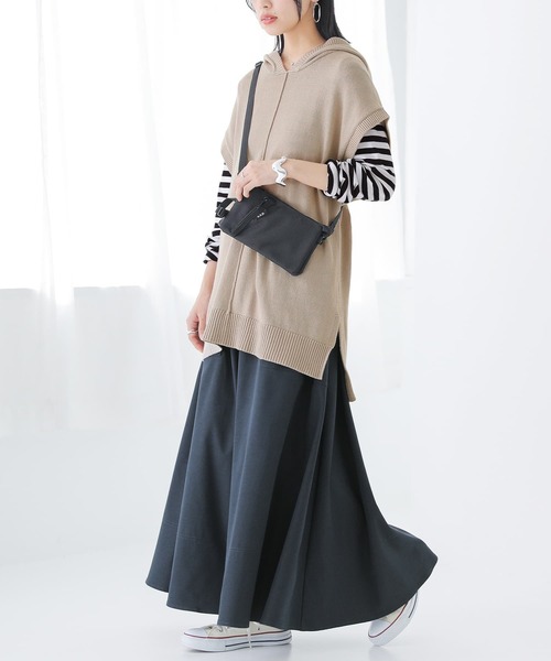 osharewalker（オシャレウォーカー）の「【廃盤】『ツイルフレアスカート』（スカート・レディース・ベージュ/ダークネイビー・FREE）」の12枚目の写真