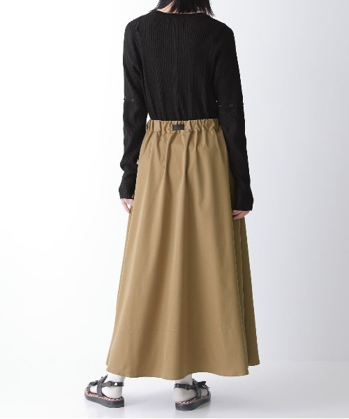 osharewalker（オシャレウォーカー）の「【廃盤】『ツイルフレアスカート』（スカート・レディース・ベージュ/ダークネイビー・FREE）」の7枚目の写真