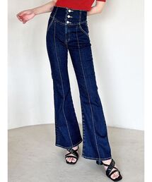 RESEXXY | 3連ボタンブーツカットデニム(デニムパンツ)