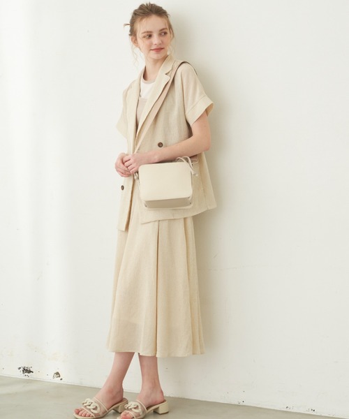 idem（イデム）の「【ZOZOTOWN限定】 crepe volume flare skirt/ボリュームフレアスカート【Sサイズ展開あり】（スカート・レディース・アイボリー/ピンク/ネイビー・FREE/SMALL）」の6枚目の写真