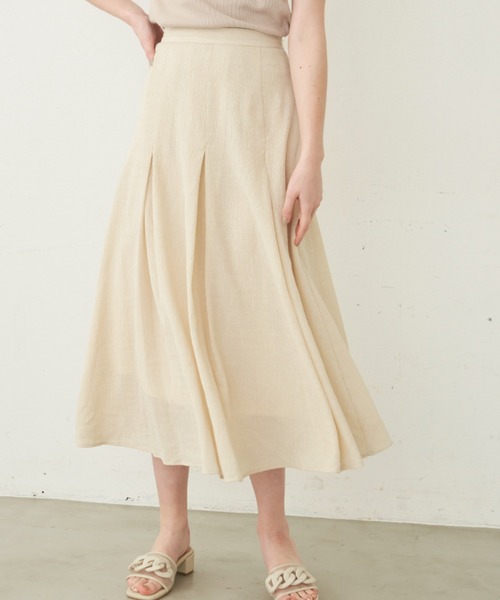 idem（イデム）の「【ZOZOTOWN限定】 crepe volume flare skirt/ボリュームフレアスカート【Sサイズ展開あり】（スカート・レディース・アイボリー/ピンク/ネイビー・FREE/SMALL）」の5枚目の写真