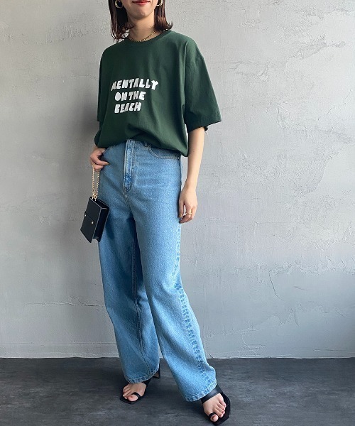 FUNG（ファング）の「[FUNG/ファング] ON THE BEACH カットオフプリントTシャツ（Tシャツ/カットソー・レディース・ホワイト/ダークグリーン・M）」の16枚目の写真