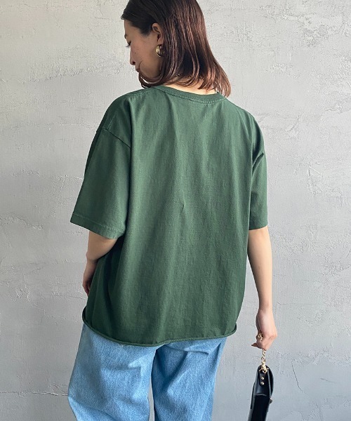 FUNG（ファング）の「[FUNG/ファング] ON THE BEACH カットオフプリントTシャツ（Tシャツ/カットソー・レディース・ホワイト/ダークグリーン・M）」の20枚目の写真