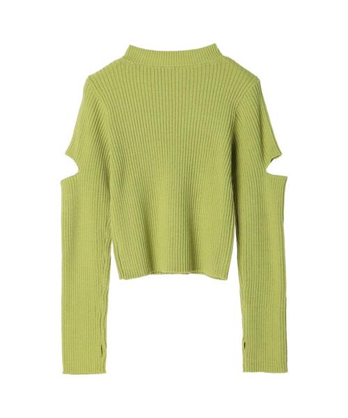 koe(コエ)の「リブ編みカットアウトプルオーバー(ニット/セーター・レディース・ブラック/ライトグリーン/オフホワイト/グレイッシュベージュ・M)」の21枚目の写真