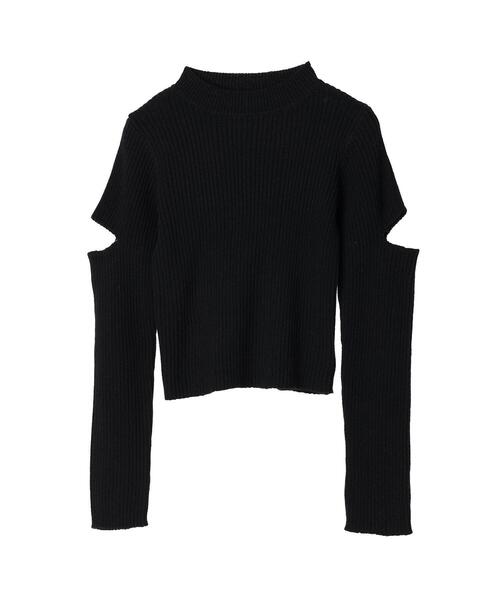 koe(コエ)の「リブ編みカットアウトプルオーバー(ニット/セーター・レディース・ブラック/ライトグリーン/オフホワイト/グレイッシュベージュ・M)」の12枚目の写真