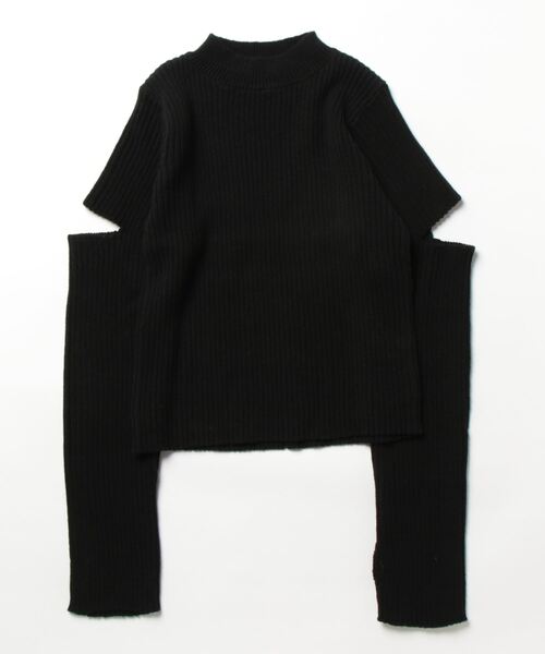 koe(コエ)の「リブ編みカットアウトプルオーバー(ニット/セーター・レディース・ブラック/ライトグリーン/オフホワイト/グレイッシュベージュ・M)」の8枚目の写真