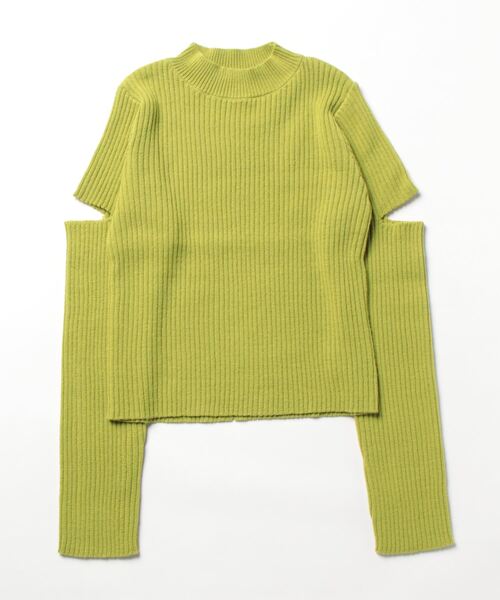 koe(コエ)の「リブ編みカットアウトプルオーバー(ニット/セーター・レディース・ブラック/ライトグリーン/オフホワイト/グレイッシュベージュ・M)」の6枚目の写真