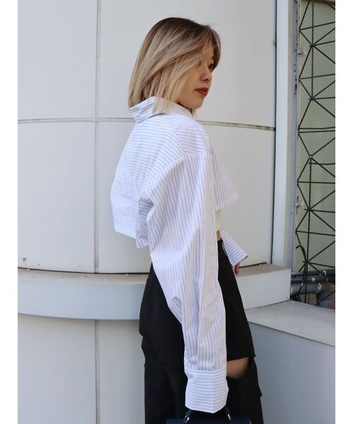 EVRIS（エヴリス）の「ポケットショートシャツ（シャツ/ブラウス・レディース・ホワイト/その他1/ブルー・FREE）」の19枚目の写真