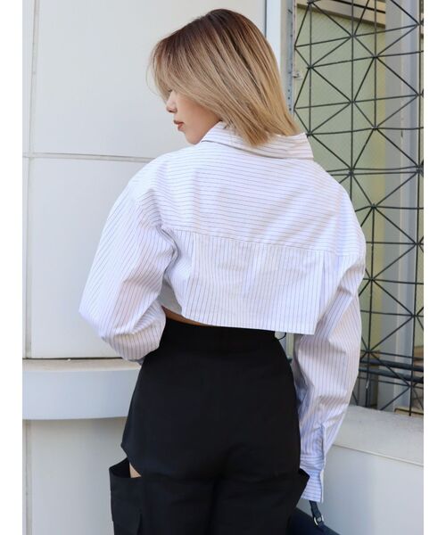 EVRIS（エヴリス）の「ポケットショートシャツ（シャツ/ブラウス・レディース・ホワイト/その他1/ブルー・FREE）」の20枚目の写真