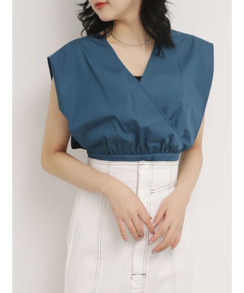 MURUA（ムルーア）の「フレンチスリーブコンパクトブラウス【2WAY】（シャツ/ブラウス・レディース・オフホワイト/ブラック/イエロー/ブルー・FREE）」の3枚目の写真