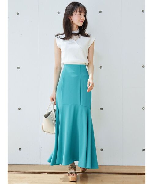 MERCURYDUO（マーキュリーデュオ）の「レースドッキングカシュクールコンパクトニット（ニット/セーター・レディース・パープル/ベビーピンク/オフホワイト/ブラック・FREE）」の13枚目の写真