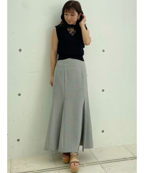 MERCURYDUO（マーキュリーデュオ）の「レースドッキングカシュクールコンパクトニット（ニット/セーター・レディース・パープル/ベビーピンク/オフホワイト/ブラック・FREE）」の20枚目の写真