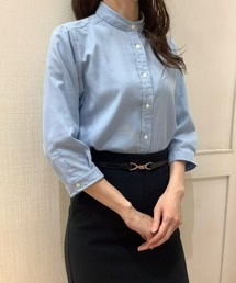 【Pitta Re:)】ふわっとガーゼシャツ 七分袖 綿100% レディースカジュアルシャツ