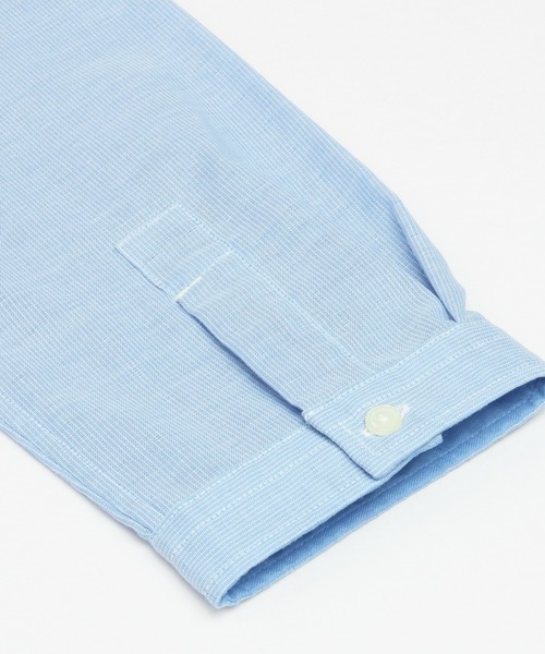 Pitta Re:)（ピッタリ）の「【Pitta Re:)】ふわっとガーゼシャツ 七分袖 綿100% レディースカジュアルシャツ（シャツ/ブラウス・レディース・ライトブルー・M/L/S/LL）」の3枚目の写真