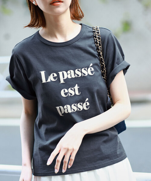 SLOBE IENA(スローブイエナ)の「40/2 ロゴTee(Tシャツ/カットソー・レディース・チャコールグレー/ライトグレー/ホワイト・FREE)」の8枚目の写真