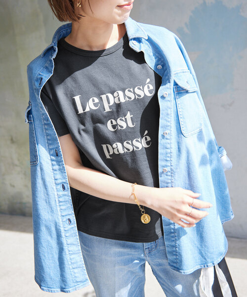 SLOBE IENA(スローブイエナ)の「40/2 ロゴTee(Tシャツ/カットソー・レディース・チャコールグレー/ライトグレー/ホワイト・FREE)」の10枚目の写真