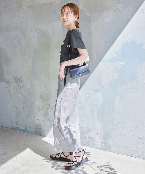 SLOBE IENA(スローブイエナ)の「40/2 ロゴTee(Tシャツ/カットソー・レディース・チャコールグレー/ライトグレー/ホワイト・FREE)」の17枚目の写真
