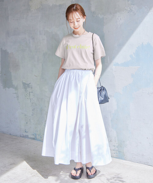 SLOBE IENA(スローブイエナ)の「40/2 ロゴTee(Tシャツ/カットソー・レディース・チャコールグレー/ライトグレー/ホワイト・FREE)」の21枚目の写真