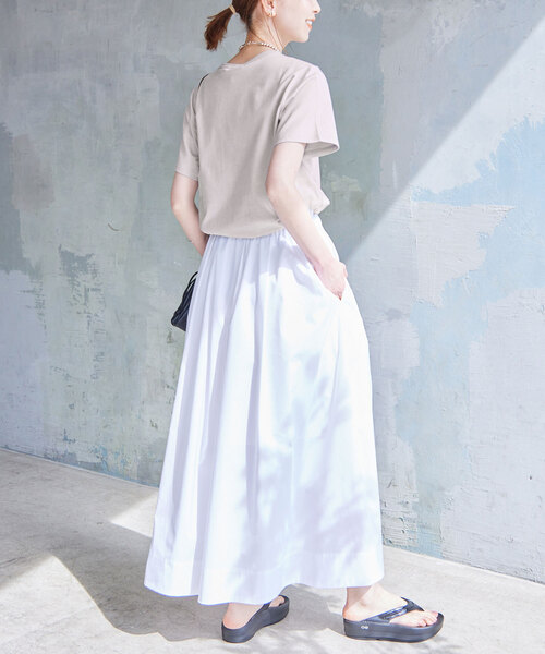 SLOBE IENA(スローブイエナ)の「40/2 ロゴTee(Tシャツ/カットソー・レディース・チャコールグレー/ライトグレー/ホワイト・FREE)」の22枚目の写真