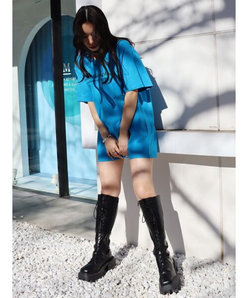 EVRIS(エヴリス)の「チョーカーデザインTシャツ(Tシャツ/カットソー・レディース・ブラック/オレンジ/ブルー・FREE)」の18枚目の写真