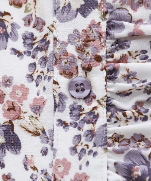 osharewalker（オシャレウォーカー）の「『花柄フレア袖ブラウス』（シャツ/ブラウス・レディース・オフホワイト/ブラック・1/2）」の17枚目の写真