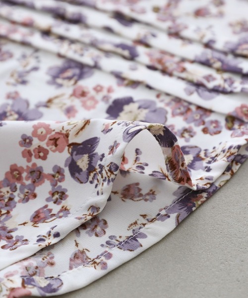 osharewalker（オシャレウォーカー）の「『花柄フレア袖ブラウス』（シャツ/ブラウス・レディース・オフホワイト/ブラック・1/2）」の18枚目の写真