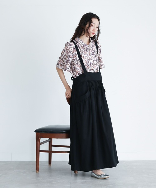 osharewalker（オシャレウォーカー）の「『花柄フレア袖ブラウス』（シャツ/ブラウス・レディース・オフホワイト/ブラック・1/2）」の15枚目の写真