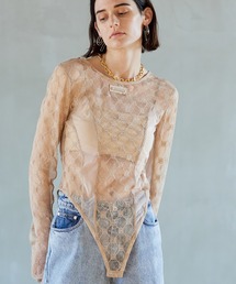 PRANK PROJECT | モノグラムレースボディスーツ / Monogram Lace Bodysuit(Tシャツ/カットソー)