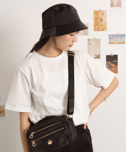 NinaetLina（ニナエリナ）の「クルーネック無地半袖Tシャツ（Tシャツ/カットソー・レディース・チャコールグレー/ピンク/ブラック/ホワイト・L/XL/M）」の10枚目の写真