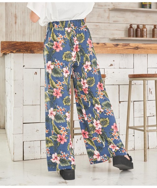 anap mimpi（アナップミンピ）の「アロハ柄ワイドパンツ（その他パンツ・レディース・ライトブルー/ブラウン/ネイビー・FREE）」の10枚目の写真