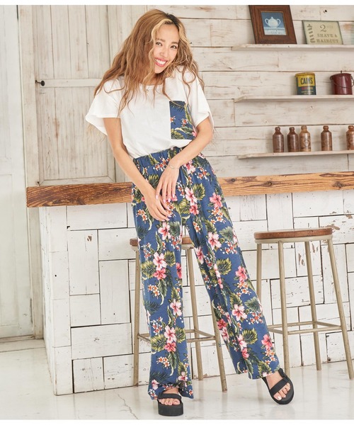 anap mimpi（アナップミンピ）の「アロハ柄ワイドパンツ（その他パンツ・レディース・ライトブルー/ブラウン/ネイビー・FREE）」の11枚目の写真