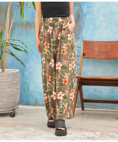 anap mimpi（アナップミンピ）の「アロハ柄ワイドパンツ（その他パンツ・レディース・ライトブルー/ブラウン/ネイビー・FREE）」の20枚目の写真