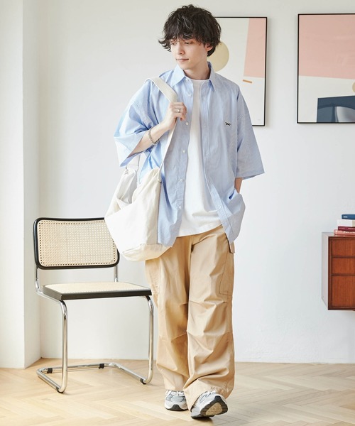 PENNEYS（ぺニーズ）の「∴WEGO/【WEB限定】Penneys別注BIGシャツ（シャツ/ブラウス・メンズ・サックスブルー/ホワイト/ブルー系その他4・LARGE/MEDIUM）」の9枚目の写真