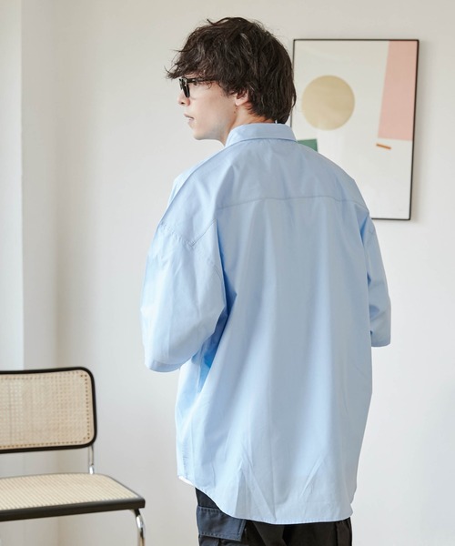 PENNEYS（ぺニーズ）の「∴WEGO/【WEB限定】Penneys別注BIGシャツ（シャツ/ブラウス・メンズ・サックスブルー/ホワイト/ブルー系その他4・LARGE/MEDIUM）」の21枚目の写真