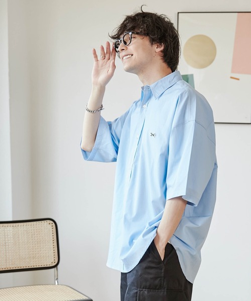 PENNEYS（ぺニーズ）の「∴WEGO/【WEB限定】Penneys別注BIGシャツ（シャツ/ブラウス・メンズ・サックスブルー/ホワイト/ブルー系その他4・LARGE/MEDIUM）」の20枚目の写真