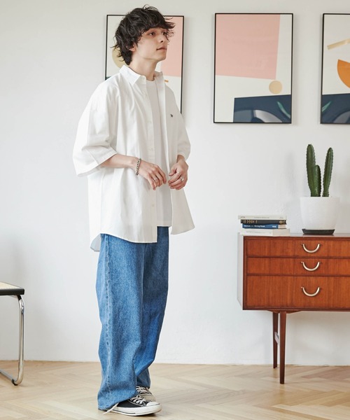 PENNEYS（ぺニーズ）の「∴WEGO/【WEB限定】Penneys別注BIGシャツ（シャツ/ブラウス・メンズ・サックスブルー/ホワイト/ブルー系その他4・LARGE/MEDIUM）」の17枚目の写真