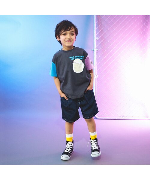 BREEZE(ブリーズ)の「てぬぐい付きデニムパンツ(デニムパンツ・キッズ・ネイビー/ブルー・80/90/100/110/120/130/140)」の6枚目の写真