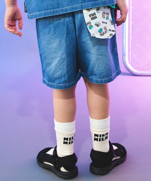 BREEZE(ブリーズ)の「てぬぐい付きデニムパンツ(デニムパンツ・キッズ・ネイビー/ブルー・80/90/100/110/120/130/140)」の2枚目の写真