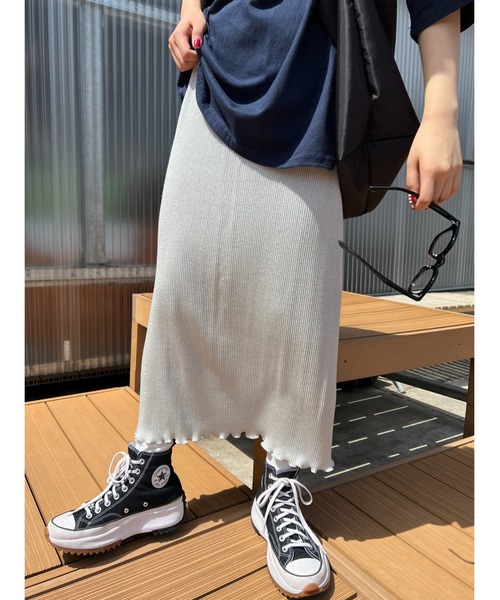 PHILLY（フィリー）の「ラメプリーツロングスカート（スカート・レディース・ブラック/シルバー・FREE）」の9枚目の写真