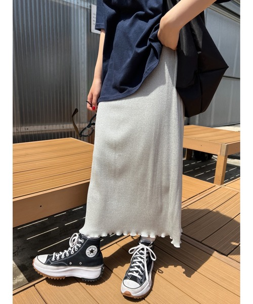 PHILLY（フィリー）の「ラメプリーツロングスカート（スカート・レディース・ブラック/シルバー・FREE）」の10枚目の写真