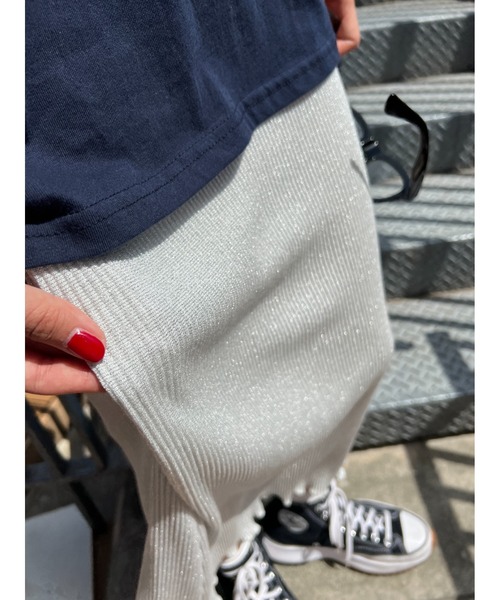 PHILLY（フィリー）の「ラメプリーツロングスカート（スカート・レディース・ブラック/シルバー・FREE）」の16枚目の写真