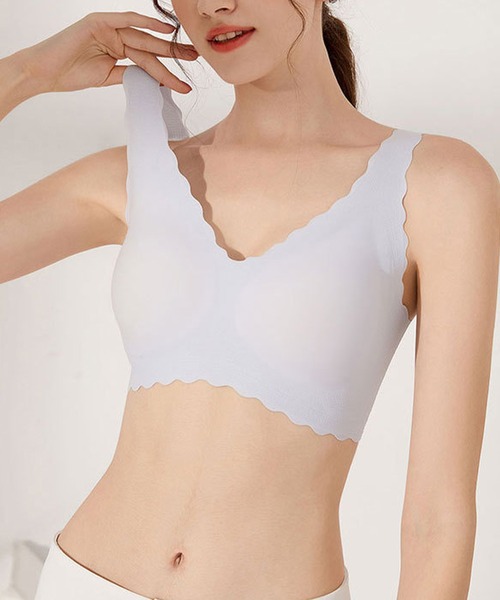 Lace Ladies（レースレディース）の「ノンワイヤースカラップコンフォートブラ（ナイトブラ・レディース・ブラック/ブラウン/ピンク/ブルー/ベージュ・L/M）」の18枚目の写真